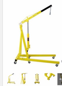 New In Box -2 Ton Folding Shop Crane, yellow, BAC-W465S00039