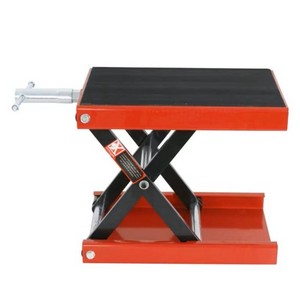 100 LB Wide Deck Scissor Lift Jack Stand Bikes ATVs Motorcycle Center Hoist Crank Stand