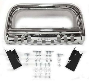 MOTORHOT 3 Brush Push Grille Guard Front Bumper Bull Bar  Replacement for 2007-2013 Chevy Silverado 1500 Models and 2008-2013 GMC Sierra 1500 Models