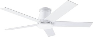 wurzee 52 Ceiling Fan with Light, White,6 Speeds DC Reversible Motor,Timing, Dimmable for Bedroom, Kitchen, Patios