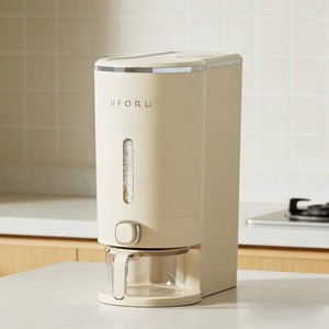 UFORU Rice Dispenser 23-25 LB,Airtight Rice Storage Container,Measuring Cup