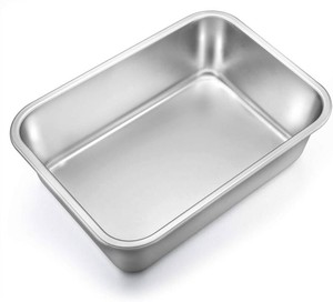 TeamFar Lasagna Pan, Rectangular Cake Pan Brownie Bake Dish Stainless Steel
