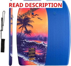 Wham-O Boogie Boards , 3337 Body Board for Beach, Lightweight Bodyboard with Wrist Leash for Kids Teens Beginners