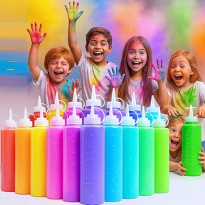 $186 Color Run Powder Squeeze Bottles -30lbs Bulk 10 Colors  20 Pack Large 34oz (1.5lb) Refillable Bottles Prefilled Holi Powder - Reusable for Color Wars, Parties, Festivals & Events - Supply for Groups