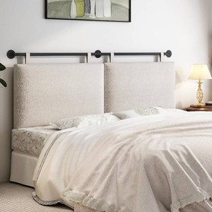 BSHOMGI Headboards Queen Size Bed Headboard Wall Mounted with Linen Upholstery Hanging Headboard for Bedroom, Beige