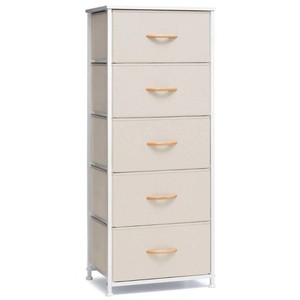 Crestlive Products Dresser storage tower Beige 5-Drawer Standard Dresser
