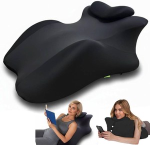 Large Body Pillow, Couples Pillow,27 Angle Perfect Position Wedge Ergonomic Contoured Support Pillows, Multi-Functional Memory Foam Wedge Back Support, Prone Pillows for Sleeping,Reading,Massage