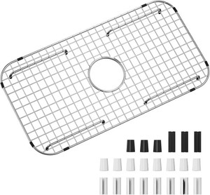 Sink Bottom Grid 27-12 x 14-14, Centered Drain with Corner Radius 3-12, stainless steel sink grid for sink protectors for kitchen sink