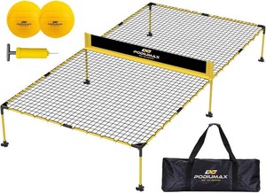 $150 PodiuMax Outdoor Family Game Table Tennis Table, Portable Ping PongPickleballVolleyball Sport Net, Outdoor Game Gift Set for Kids Adults & Family, Ping Pong Tables for Backyard & Beach & Park