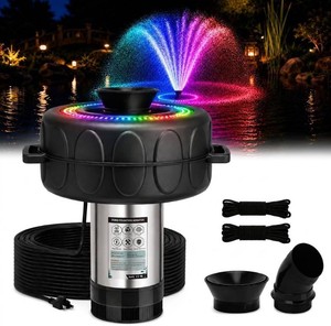 $250 Pond Fountain Aerator with Lights RGB Light 1HP 750W 110V Fountain