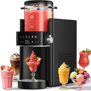 $260 Slushie Machine for Home, Ice Cream Maker, 40OZ Capacity, Black