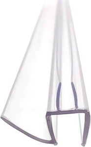 Frameless Glass Shower Door Sweep for 14 Glass, Bottom Seal with Drip Rail, 27.5 Long
