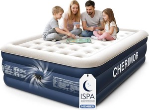 CHERIMOR Queen Air Mattress with Built-in Pump 18in, Reinforced PVC