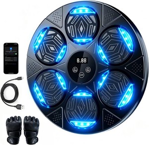 Music Boxing Machine, Wall Mounted Bluetooth Punching Pad with Gloves