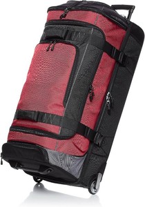 Amazon Basics Ripstop Wheeled Duffel, 35 Inch - Red