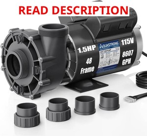 $219 Aquastrong Spa Pump, 1.5HP Dual Speed Hot Tub Pump, 48 Frame, Up to 8,607 GPH, 115V Durable Motor, Easy Installation, Compatible with Most Hot Tubs & Spa Systems