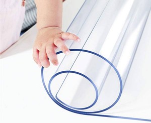 Wadrac Clear Table Protector Plastic Table Cloths PVC Night Stand Table Cover Mat Office Desk Mat Shelf Surface Protection Crystal Children Painting Cover Pad Transprent Rectangular 40x70 Easy Clean