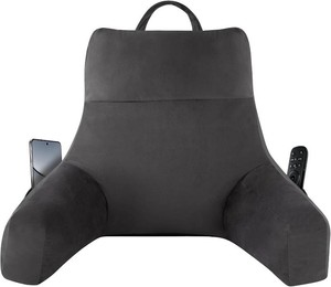 IPYNBAP Back Pillow for Bed Sitting up, Reading Pillow, 18 Inch, Grey