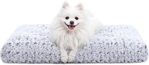 KSIIA Washable Dog Bed Medium Size Dog Crate Bed Plush Pet Mat 29x21 Gray