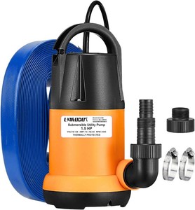 Sump Pump Submersible With 25Ft. Hose, Submersible Pump, 25Ft Cord, 4000GPH