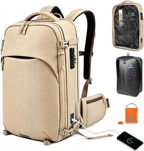 $128 Vacuum Travel Backpack with Removable Hip Belt & Vacuum Bag with Pump 60L