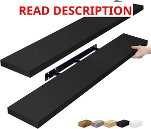 Sorbus Floating Shelves for Wall Storage (48 Inch, 1 Pack, Black)