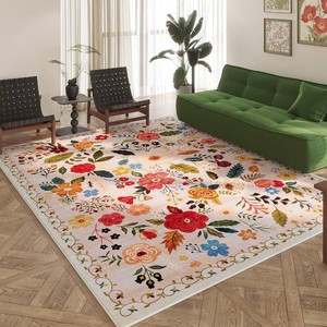 Rugcomf Area Rug 8x10 Washable, Beige