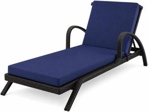 Codi Outdoor Chaise Lounge Chair Cushions, 72X22.5, Navy 1 Pack