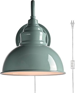 Mini Gooseneck Wall Sconce, 2-Way Mount with Switch, Macaron Green