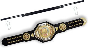 WWE Belt Hanger Wall Mount - Wrestling Championship Belt Display Case & Holder - Heavy-Duty Wall Mounted Organizer for WWE Belts - Easy to Install, Perfect for Teen & Adult Fans