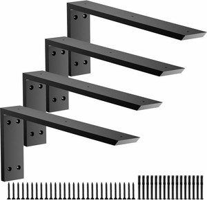 Premium Heavy Duty Countertop Brackets 20 inch 4 Pack (25 Thick),Granite Countertop Support 20 x 8 x 2 12,Shelf L Bracket Metal Corbels Suitable for Quartz,Wood,Concrete and Laminate Countertops