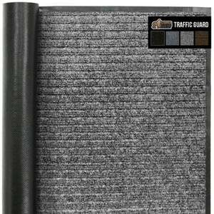 GORILLA GRIP Door Mat, Waterproof, Traffic Guard Commercial Office Doormat, 60x36, Lt Gray