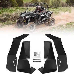 KEMIMOTO UTV Fender Flares 4PCS, Extended Mud Flap Guards Compatible with Polaris RZR S 900S 1000RZR 4 900 (2015-2020), Complete Front and Rear Set