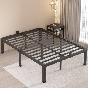 $122 MAF 18 Inch Full Size Bed Frame with Round Corner Legs and Mattress Stopper