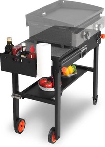$150 EUTRKei Grill Table for Blackstone Griddle, Portable Grill Cart with Caddy