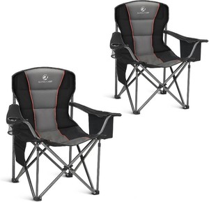 $120 ALPHA CAMP Oversized Fully Padded Camping Chairs with Lumbar Support