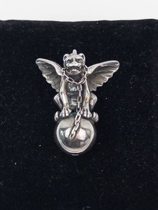 Vintage 1980s Tosca Gargoyle Sterling Silver Pendant
