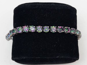 STS Mystic Topaz Sterling Silver Tennis Bracelet