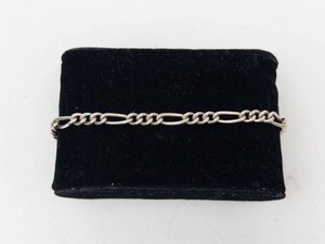 Unisex Sterling Silver Figaro Chain Link Bracelet