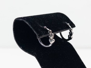 Sterling Silver Triple-Heart Hinged Hoop Earrings