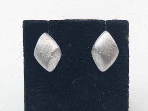 Sterling Silver Scratched Finish Stud Earrings