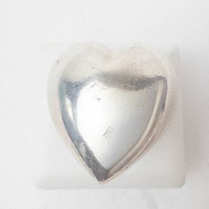Puff Heart Sterling Silver Heart Ring Size 5.25
