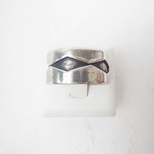 Mens Sterling Silver Geometric Ring Size 7