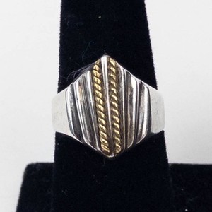 Sterling Silver Rope Design Ring Size 7.5