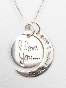 Sterling Silver I Love You to the Moon & Back Necklace