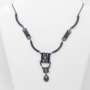 Vintage Beaded Geometric Statement Necklace