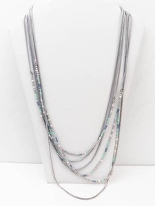 Premier Design Silver-Tone Beaded Multi-Strand Necklace