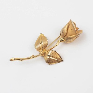 Vintage Giovanni Gold-Tone Rose Brooch