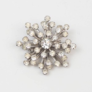 Rhinestone Starburst Brooch Pin