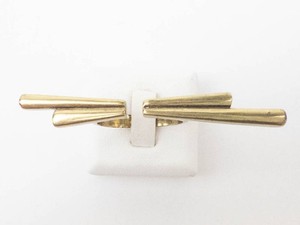 XR Heavy Brass Geometric Ring Size 11